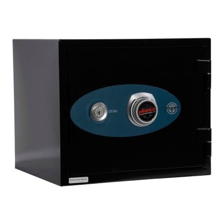 Phoenix Safe International Phoenix Safe Olympian Key & Combination Dual Control Fire Resistant Safe 0.66 cu ft, Black, Steel 1221B